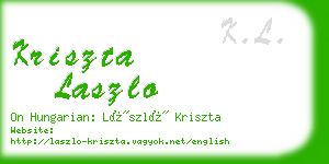 kriszta laszlo business card